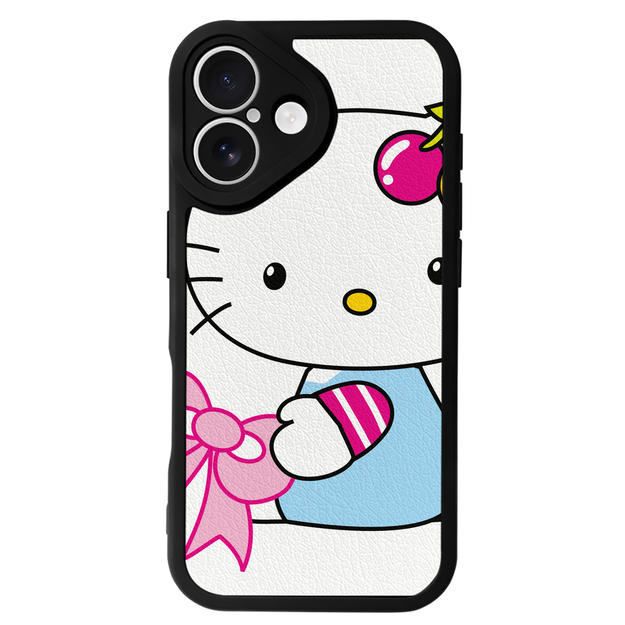 （画像用） Hello Kitty ハローキティ 【iPhone 16シリーズ対応】シリコンスマホケース（レザー調） 材質：シリコン